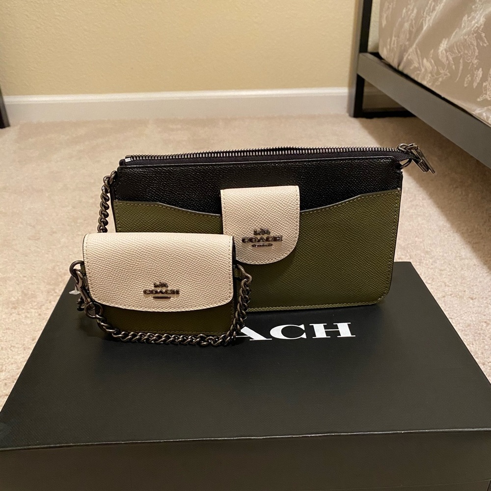 🎀 Coach Poppy Crossbody In Colorblock - Picture 1 of 10